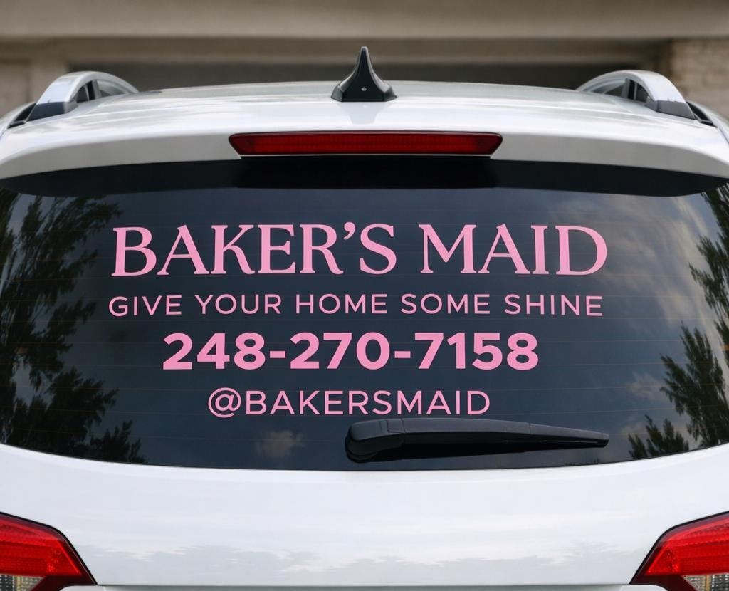 Custom Vinyl Business Decal for Windshield | Car Window Advertisement ...