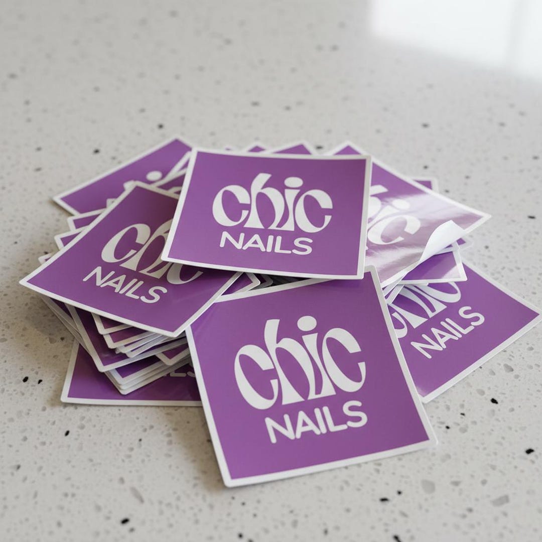 Color Sticker Square Custom Color Printed Square Sticker Packs - Etsy