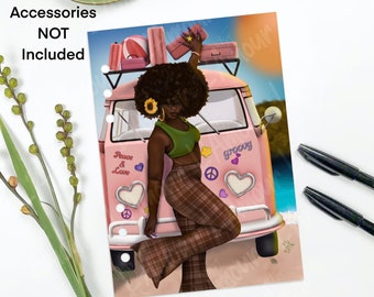 70’s Black Girl Planner Dashboard | Fashion | Fits sizes A5 | Classic | Personal Wide