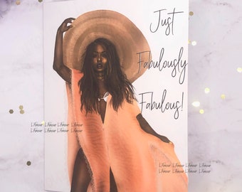 Just Fabulously Fabulous Card | Black Girl Card |Black Girl Magic Greeting Card | Blank Card