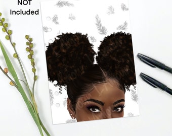 Afro Puffs Beauty Planner Dashboard | Fits sizes A5 | Junior | MM/Personal | Classic | Letter