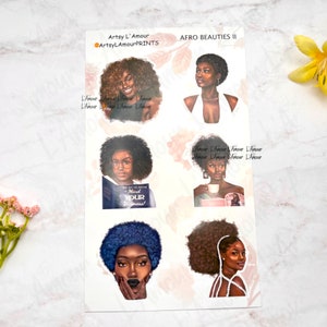 Afro Beauties Planner Stickers: Black Women