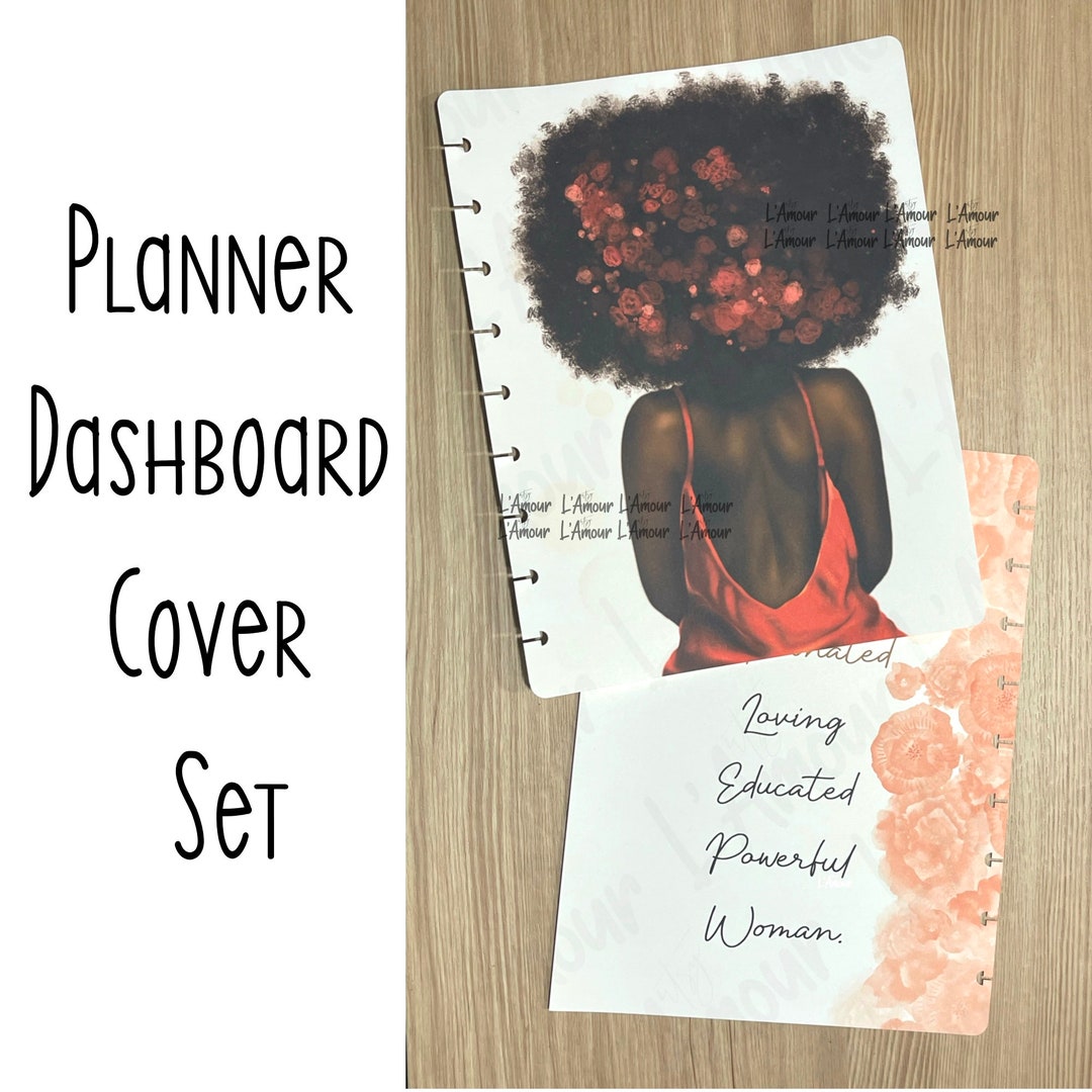 Lady in Red Cover Set Two Piece Planner Cover Set Black Etsy