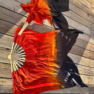 Jagen Sonnenuntergänge Seidenfächer