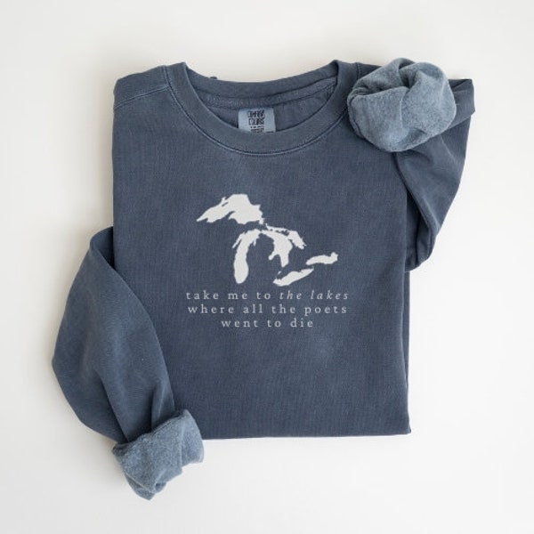 take me to the lakes | TS | folklore | great lakes comfort colors crewneck