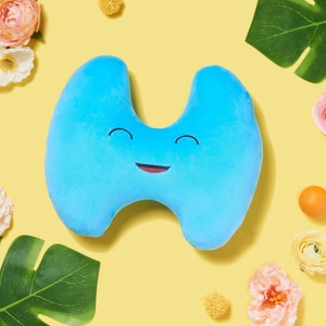 nerdbugs Thyroid Plush Organ Toys-Anatomical thyroid, thyroid cancer pillow, thyroid surgery gift, Endocrinology plush, thyroidectomy gift,