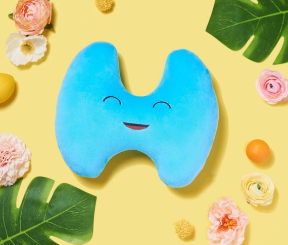 Nerdbugs Thyroid Plush Organ Toys - Life is a gland adventure! - Blue