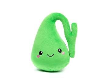Gallbladder Plush Organ - Nerdbugs Gallbladder Plushie Organ - Who you gonna gall? Stone busters!
