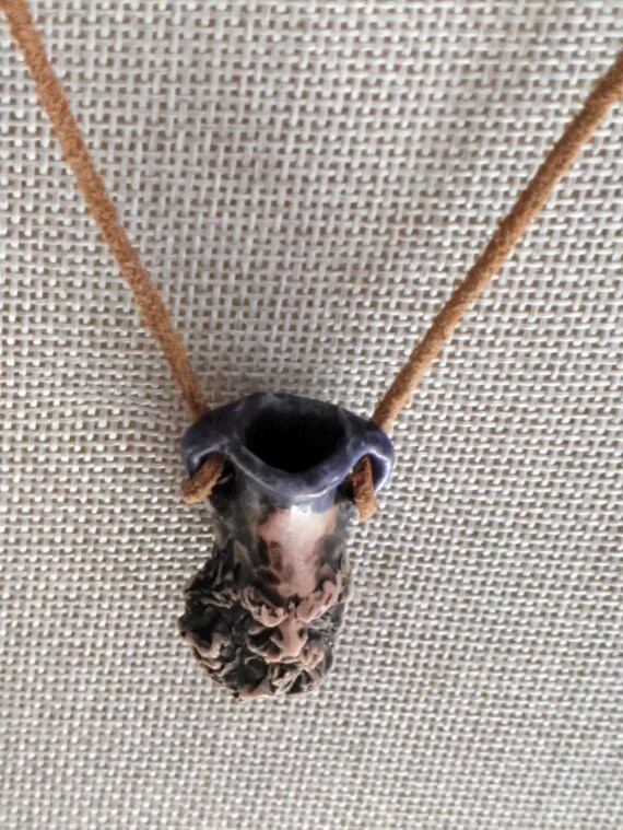 Unique Ceramic "Jug" Necklace One of a Kind; Bear… - image 4