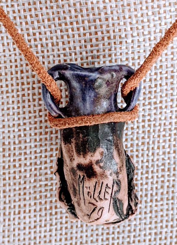 Unique Ceramic "Jug" Necklace One of a Kind; Bear… - image 7