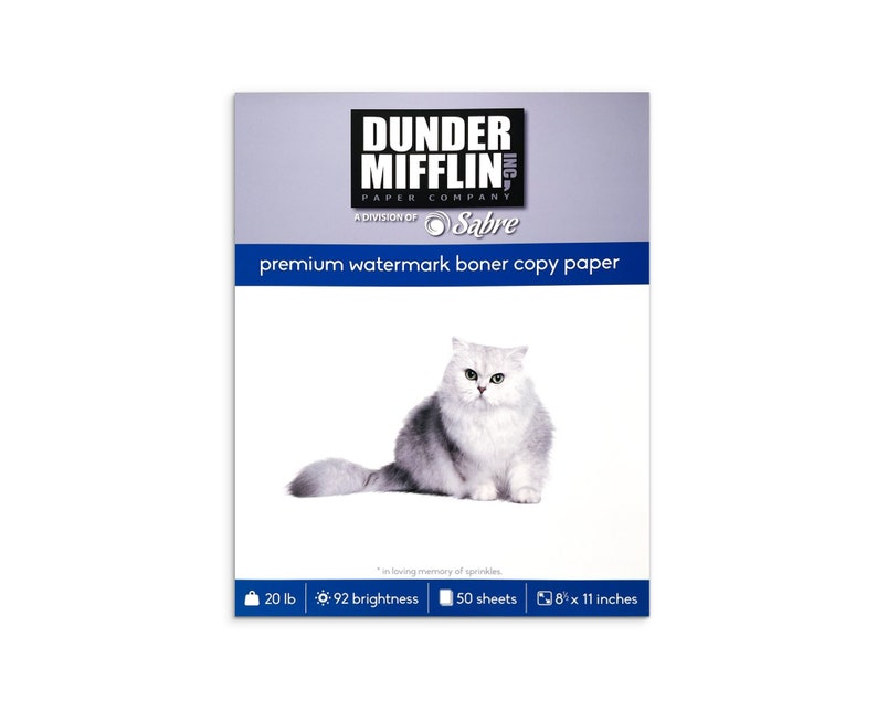 Watermark Boner Paper 50 Sheets the Office Dunder Mifflin Product ...