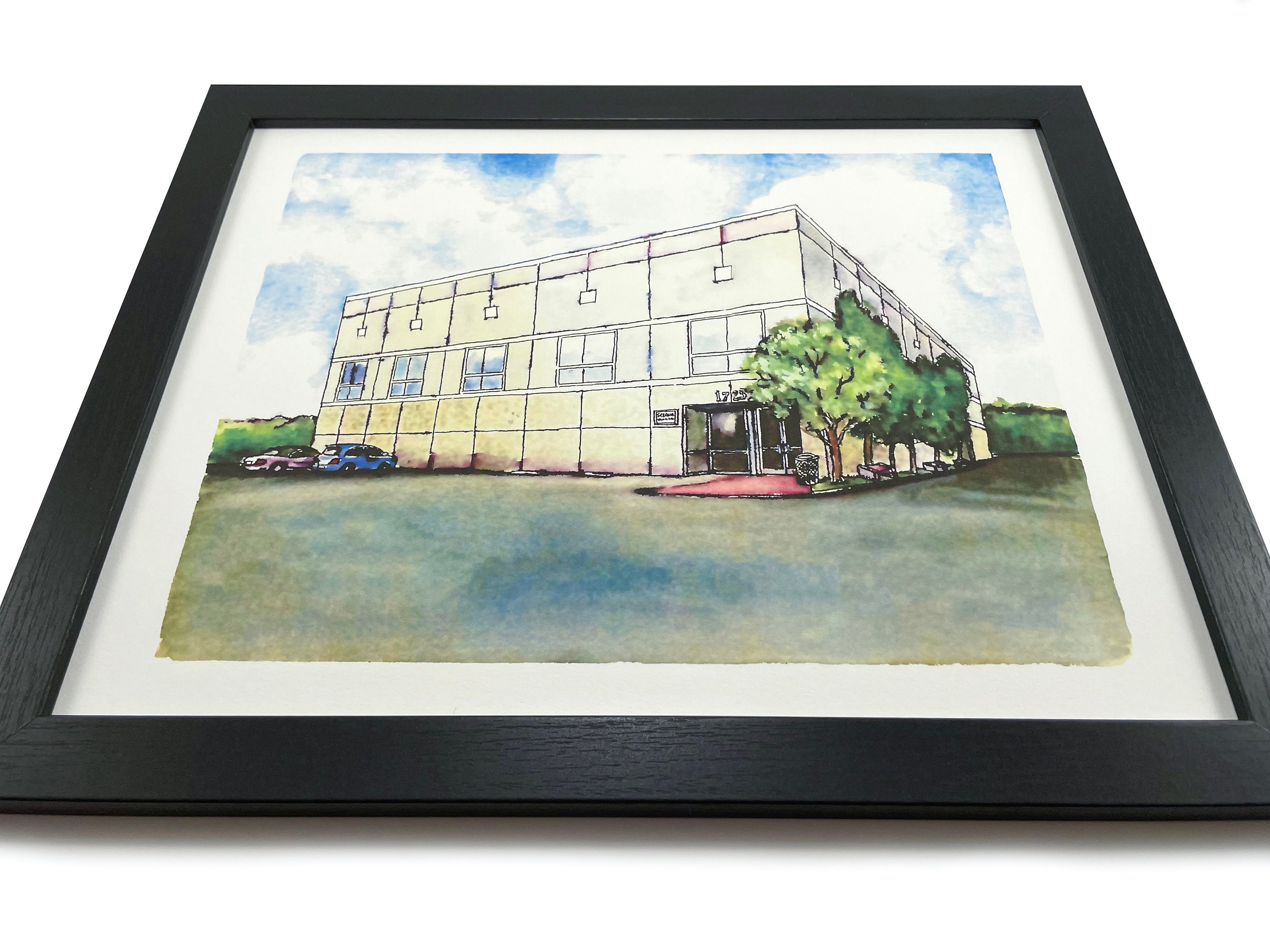 My Party Shirt Pam Beesly The Office Building Watercolor Painting Poster  Dunder Mifflin 11 x 17