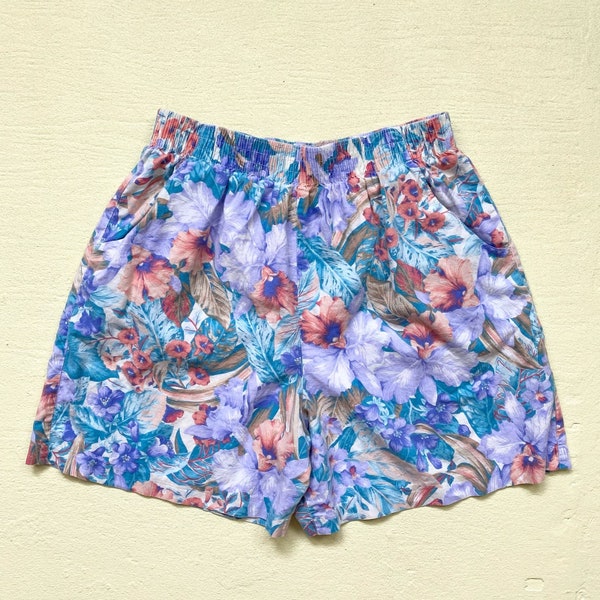 Vintage BonWorth Tropical Floral High Waisted Shorts, Size M/L