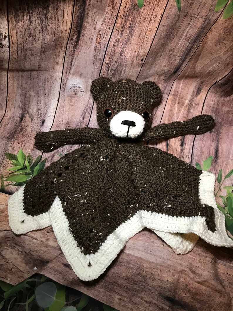 Teddy Bear Lovey Blanket Cuddly Buddy Baby Blanket Etsy