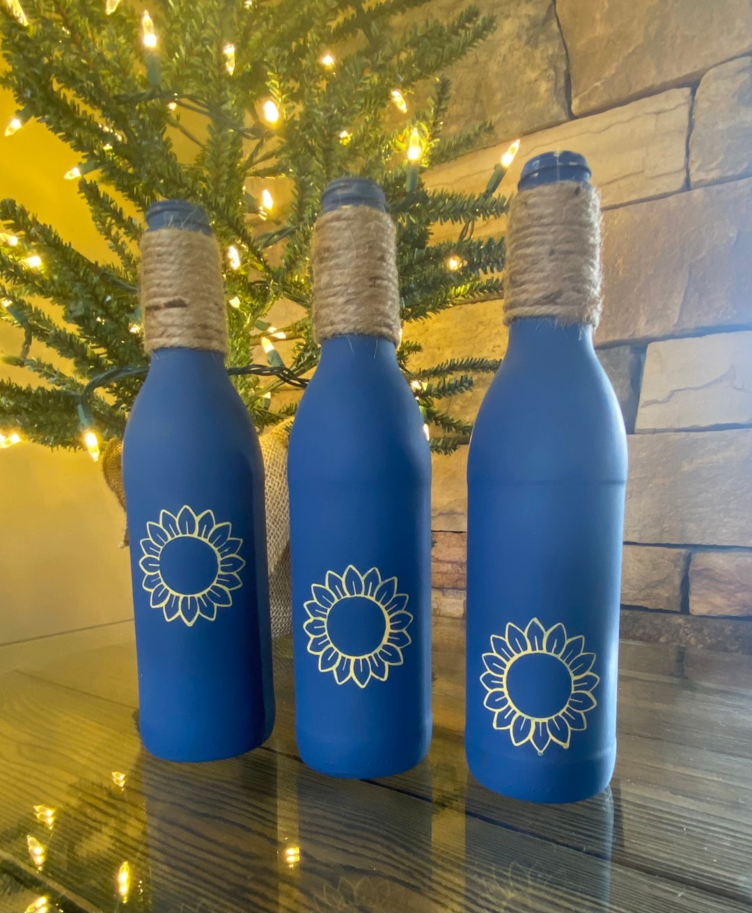 Decorative Upcycled Jars Set of 3 Etsy