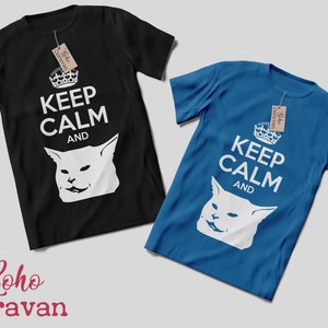 SVG Cut File | Woman Yelling at Cat Meme/ Keep Calm And... CAT! | Version One