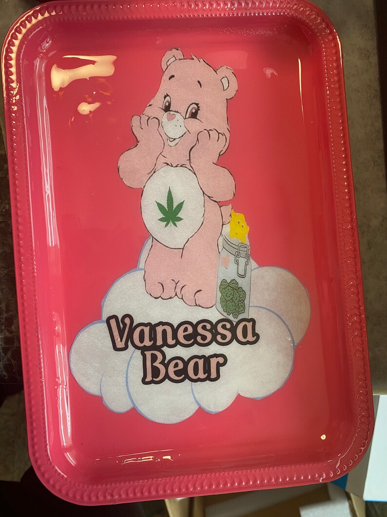 Custom Care Bear Rolling Tray Set Etsy