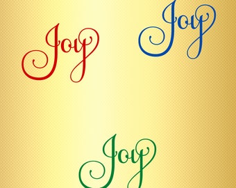 Joy Wall Art, Christmas Decoration, Christmas Wall Art, Joy, Metal Wall Art