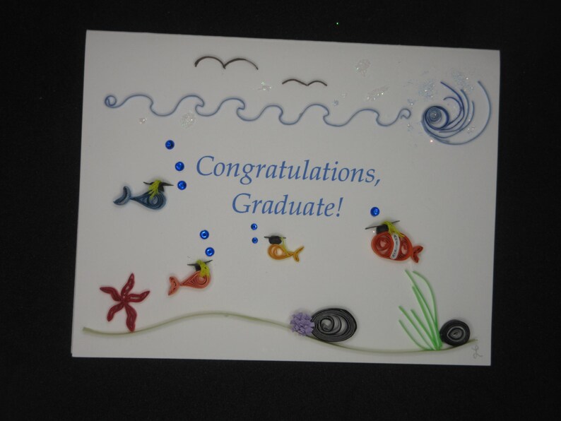 Fun Fish Graduation Card, Handmade - Etsy