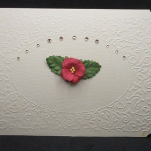 Rose und Sparkles Karte, handgemacht