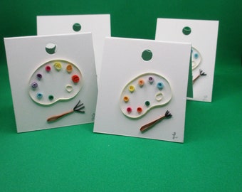 Painter's Palette Gift Tags, handmade