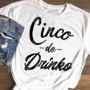 Cinco De Drinko Sublimation Design Download PNG