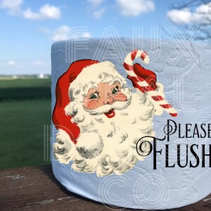 SOLO DOWNLOAD - Non è un articolo fisico!! Si prega di scaricare il regalo di Babbo Natale con carta igienica, download di sublimazione PNG