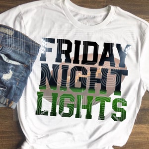 Friday Night Lights Football Field Sublimation Design Download PNG