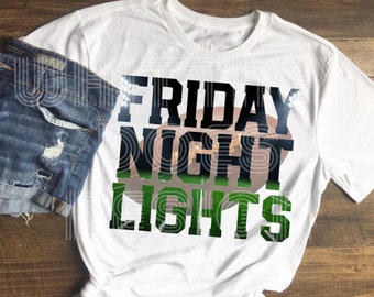 Friday Night Lights Football Field Sublimation Design Download PNG