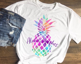 Aloha Strände Ananas Sublimation Design PNG Download