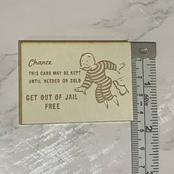 Monopoly get out of jail card mold