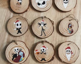 Nightmare before Christmas ornament wood cookies