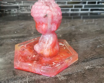 Buddha Räucherstäbchenhalter mit Tablett