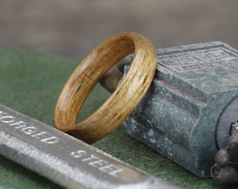 Anillo de compromiso de madera, anillo de boda de madera, anillo de madera Koa hawaiano