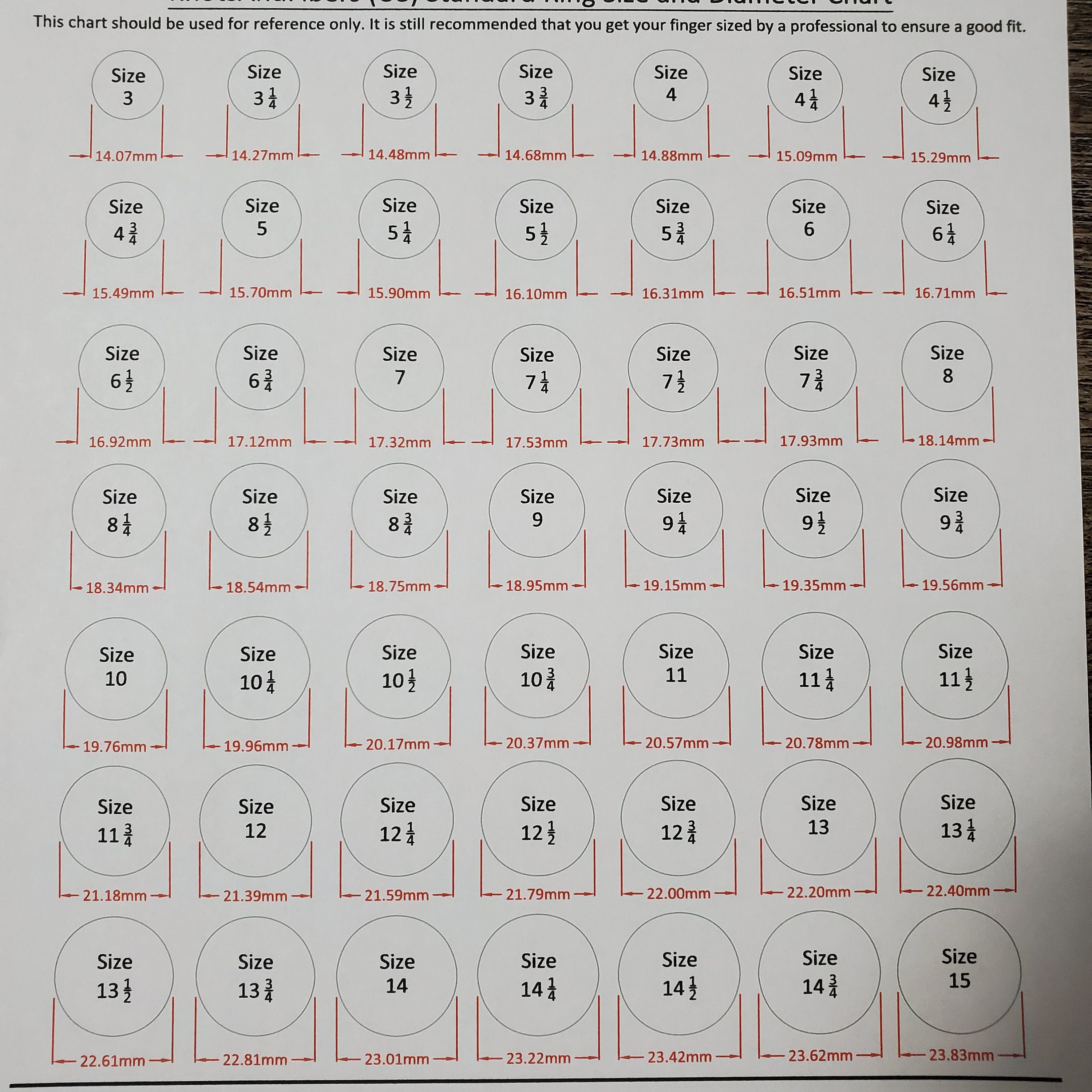 Printable Ring Sizer 100% Refundable With Ring Purchase | Etsy