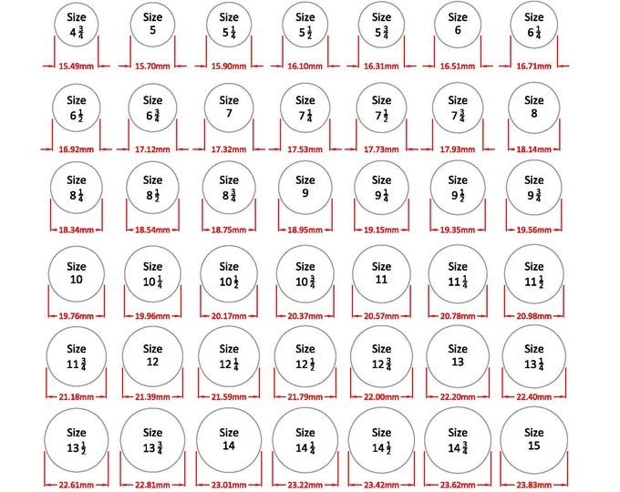 Printable Ring Sizer Find Your Ring Size - Etsy
