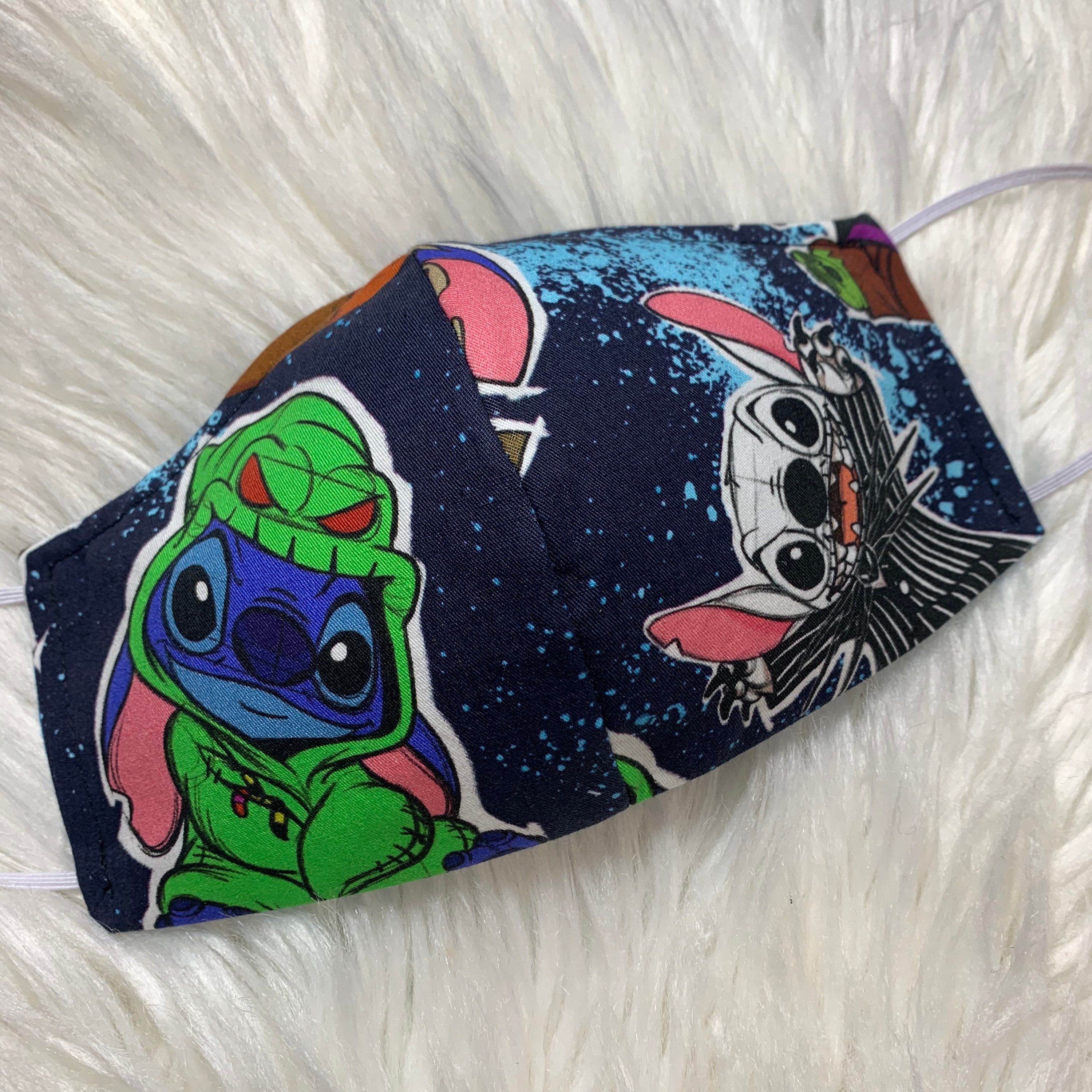 Disney stitch Halloween face mask reversible reusable triple Etsy