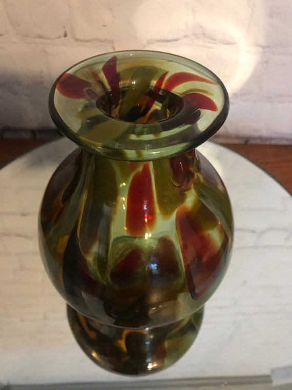 Hand-Blown Vintage Reproduction Glass Vase