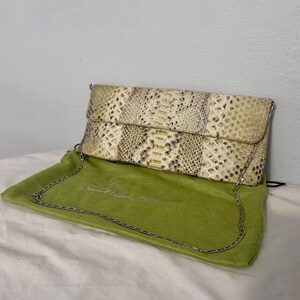 Borsa a tracolla vintage Carlos Falchi in pitone