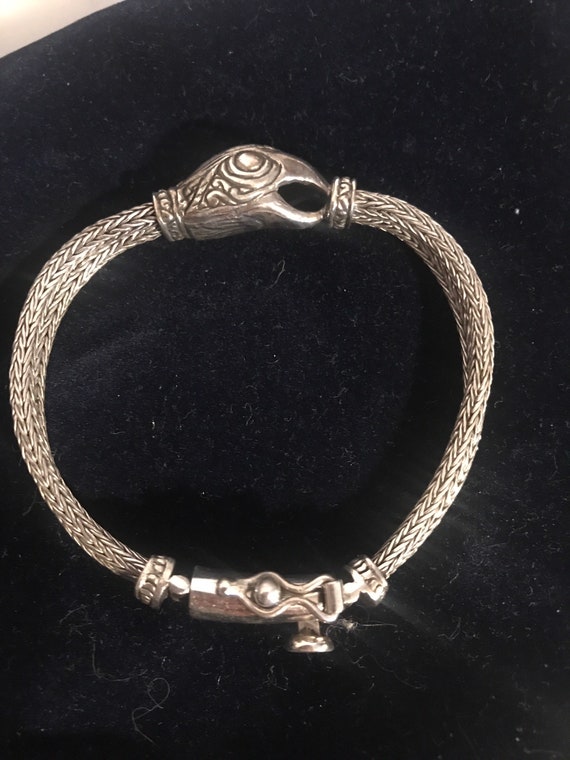 925 silver woven eagle design bracelet - image 5