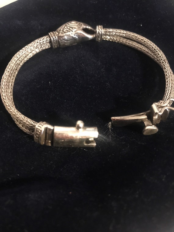 925 silver woven eagle design bracelet - image 4