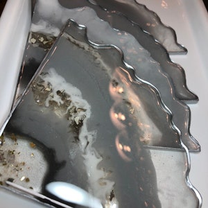 Agate Geode Coaster- 4 piece set