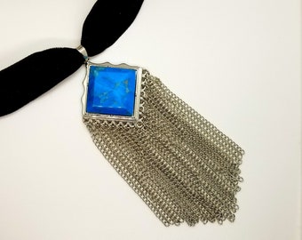jewelry black velvet necklace,Mother day gift for her,BFF Flower Key chartreuse Velvet Choker Necklace LOVE