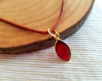 Collar de granate, piedra natal de enero, Collares del Zodiaco, Collar de Acuario, Regalo para el Día de la Madre, Gargantilla de talla grande, Vintage