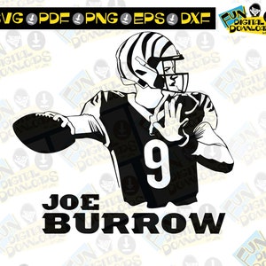 Joe Burrow SVG - Burrow Svg, Cincinnati svg, Joe Burrow Cricut, Bengals for cricut, Bengals for cameo, Burrow Cut file