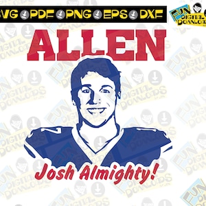 Josh Allen SVG - Josh Allen for Cricut, Josh Allen cut file, silhoutte
