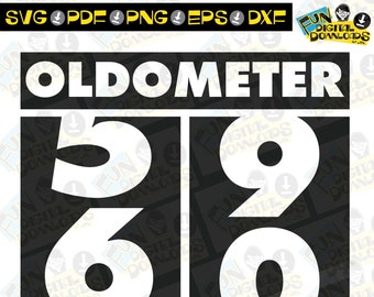 Oldometer SVG, 60. Geburtstag SVG, Geburtstag Humor, Oldometer Shirt, 60er Geburtstag Geschenk, Oldometer für Cricut Silhouette, Bügelbild