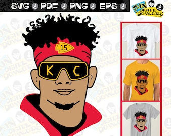 May include: A digital illustration of a cartoon character wearing a red headband with the number "15" on it, black sunglasses with "KC" on the lenses, and a red shirt. The character has brown skin and black hair.