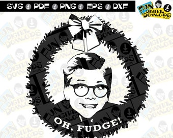 SVG Ralphie Uma História de Natal - Oh, Fudge! Grinalda, Svg DXF Eps Png Pdf Cut File, Feliz Natal Svg, Cricut, Feriados Svg