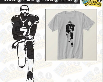Colin Kaepernick Civil Rights Activist svg, take a knee svg, Kaepernick svg, black lives matter svg, protest svg kaepernick cricut silhoutte